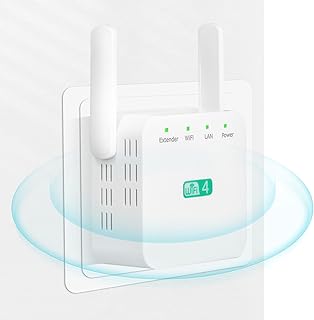 Wifi Extender Booster,300Mbps 2.4GHz Wifi Booster Range Extender for Home Up to 7500 Sq.Ft with 2 Antennas and 4 Modes