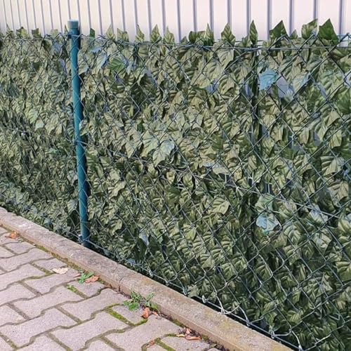 Vinclus Artificial Ivy Green Leaf Hedge Privacy Protection,Garden Fence Screening,Outdoor and Indoor Home Balcony Wall Decoration,Trellis Leaves Panel 1 X 3m(0.5 * 3m*2pcs) - Image 4