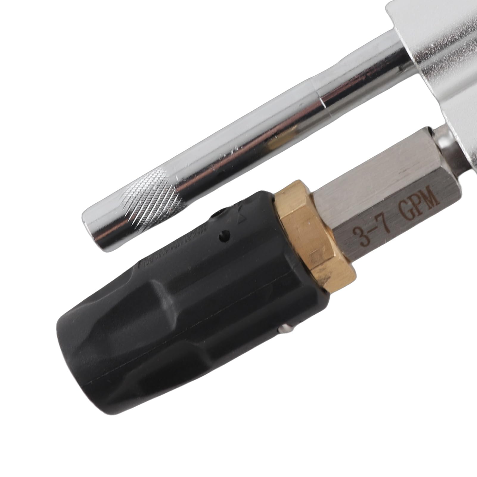 Ugello a Spirale M5, Spruzzo Regolabile da 0 a 60 Gradi, 3-7 GPM 1000-4050 PSI, Connessione Rapida da 1/4 di Pollice, Portata Lunga 50 Piedi, per Idropulitrice, Salvascale, Pulizia Ad Alta