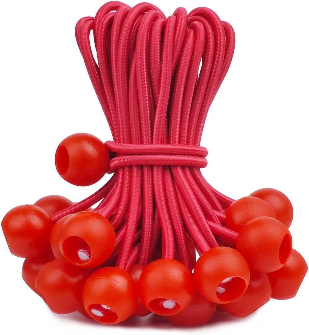 PerkHomy 30 PCS Ball Bungee Cord 6 Inch Heavy Duty Bungie Cord Balls