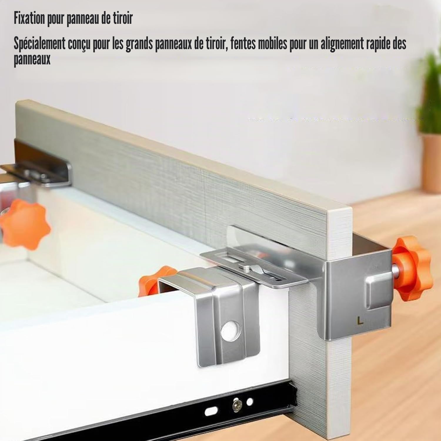Pinces de Fixation pour Façade de Tiroir, 2 Pièces Pinces de montage pour façades de tiroirs Serrures de Fixation, Réglable Pince C Pince de du Tiroirs Pour Cadre De Montage