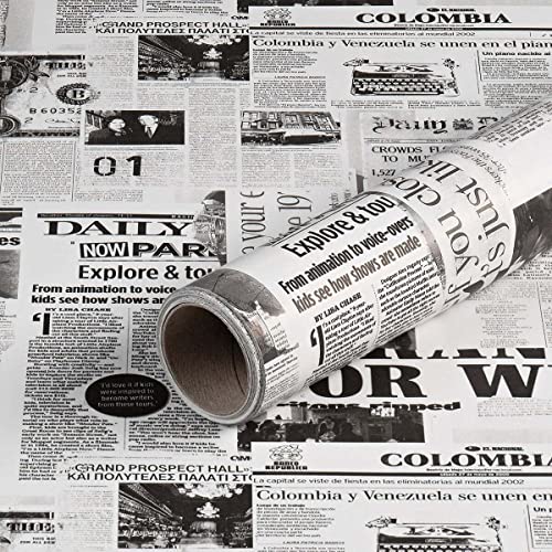 Natürlich verpacken Geschenkpapier News, Schwarz-Wei...