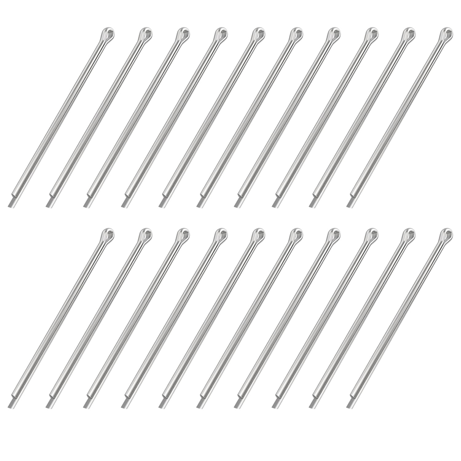 20Pcs Cotter Pin Assortment Kit, XBDZR Zinc Plated Hairpins Fastener Clips for Lawn Mowers and Horticultural Equipment Locking Pin (M2.5x40mm)