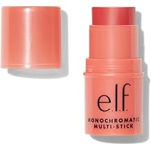 e.l.f. Monochromatic Multi Stick, Travel-Sized Luxuriously Creamy &amp; Blendable Color For Eyes, Lips &amp; Cheeks, Vegan &amp; Cruelty-Free, Glimmering Guava, 0.17 Oz