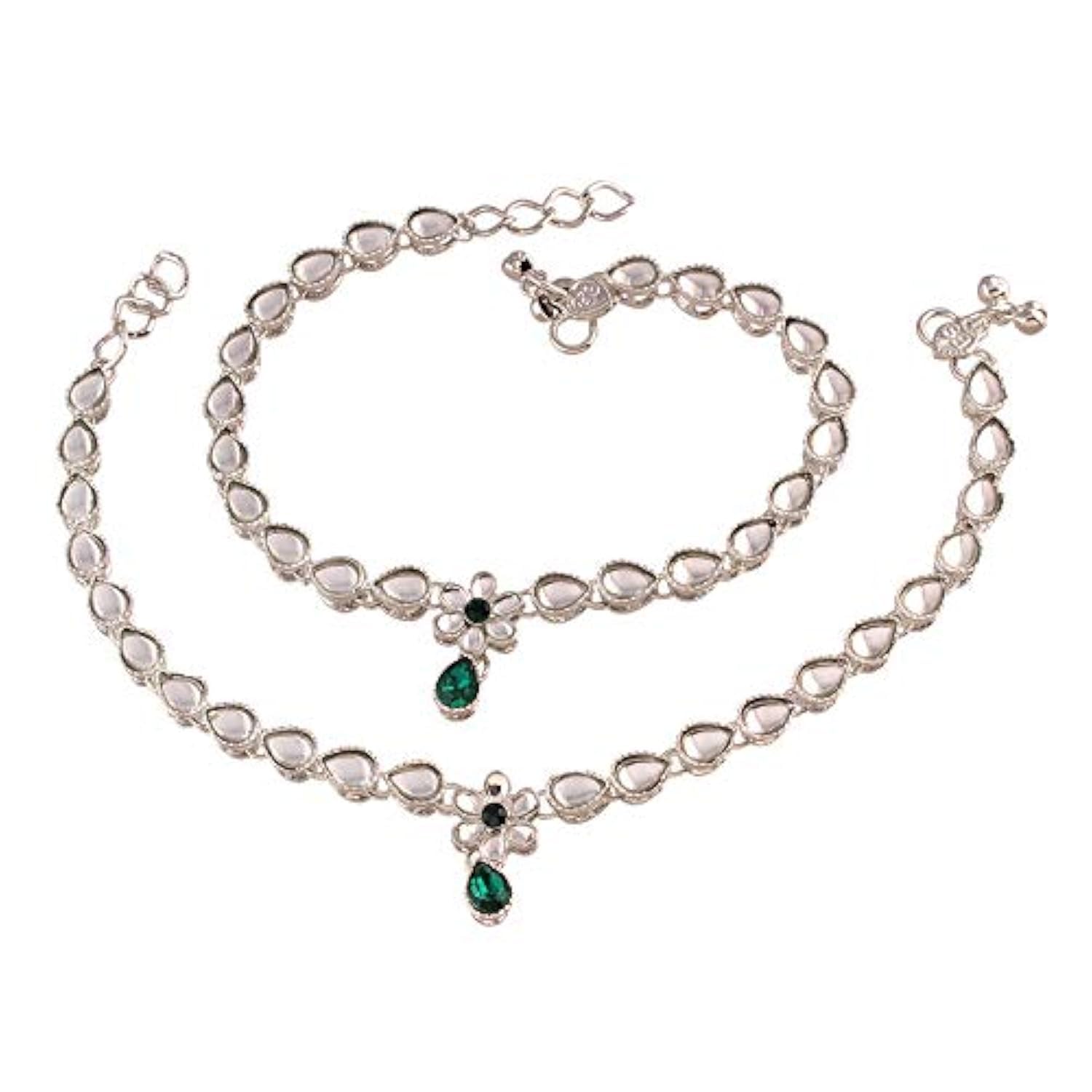 I Jewels Traditional Silver Plated Kundan Anklets For Girls & Women (A020S) (B084NVSMGM) Amazon Price History, Amazon Price Tracker