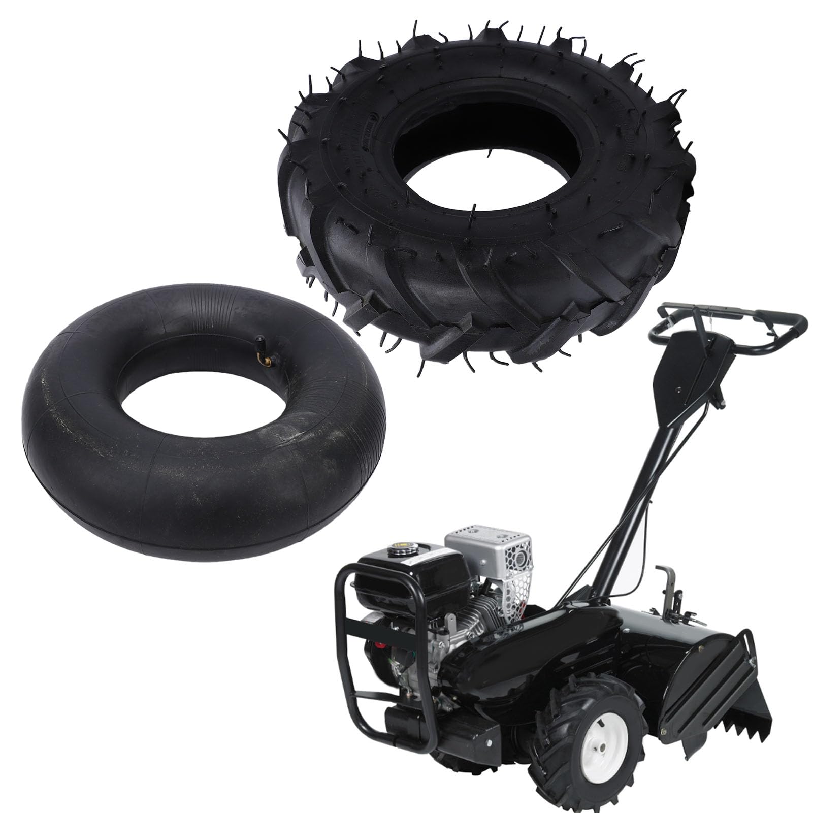 Aramox 13x5.00-6 Pneumatico e Camera d'Aria, Gomma Antiscivolo Antiforatura Rinforzata per Sgombraneve Go Kart Frangizolle Trattorini da Prato