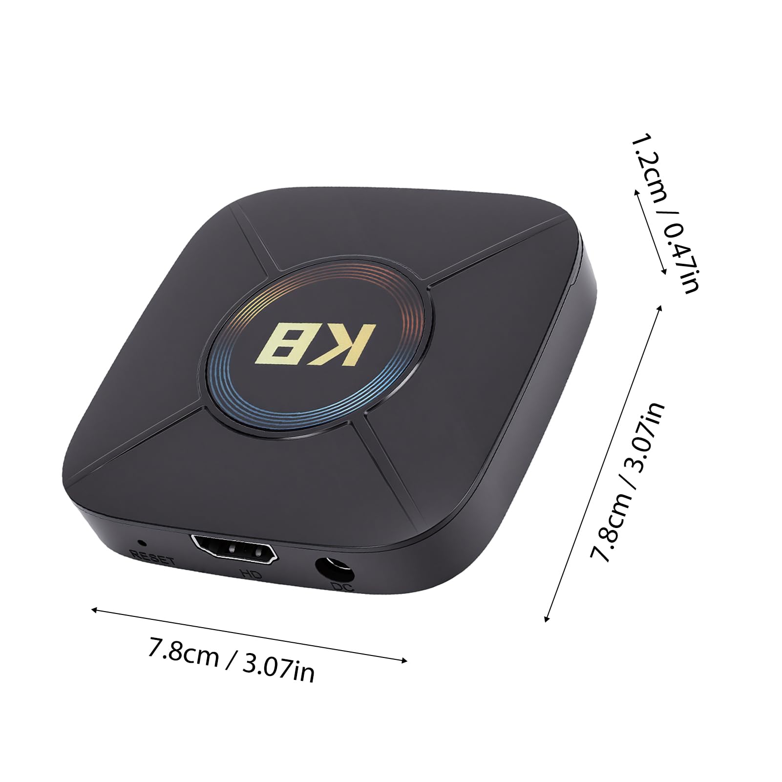 XUMIUZIY Dekoder do Transmisji Strumieniowej 4K z Wi-Fi 6 i Oświetleniem