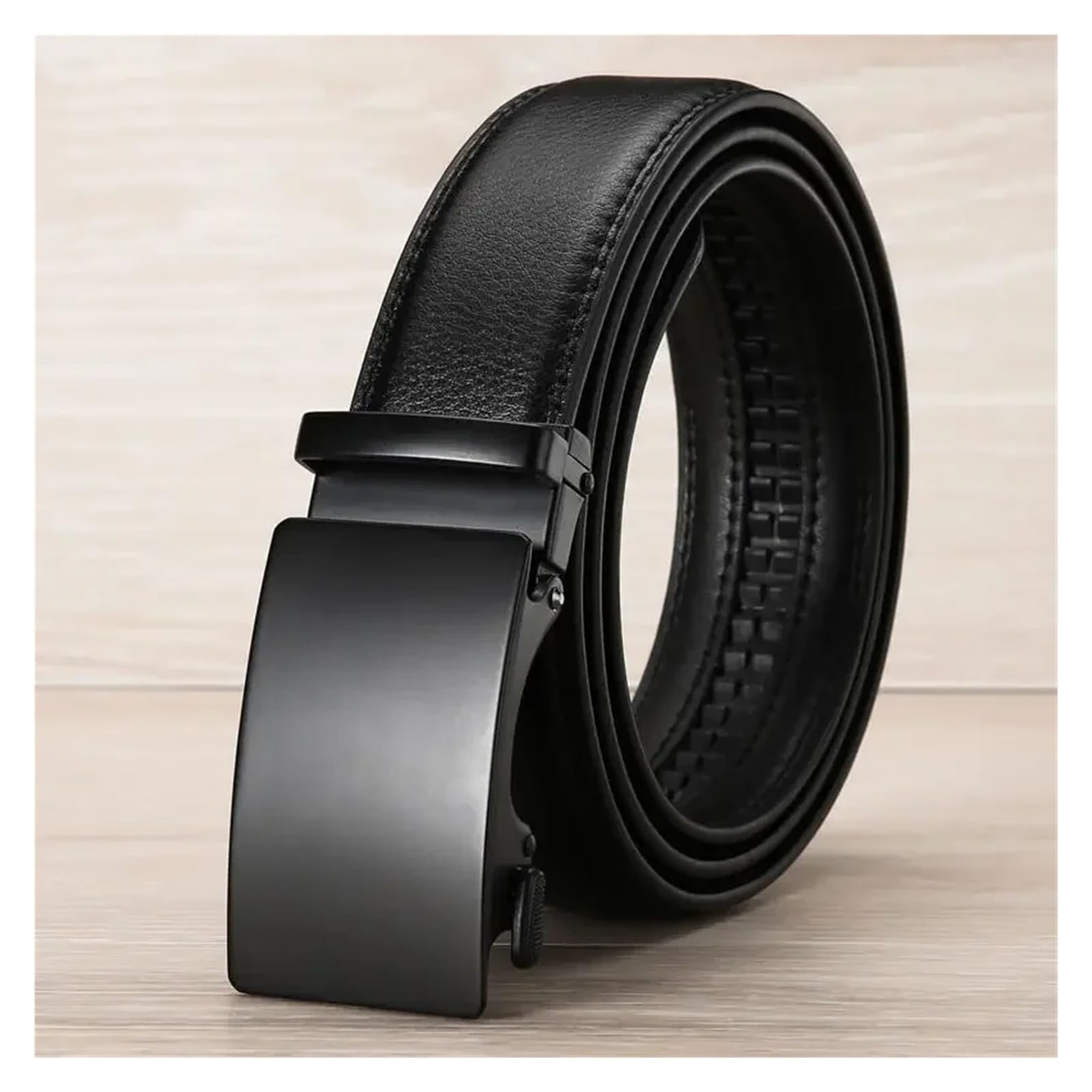 Ceinture Homme Ceinture en cuir noir for homme, avec boucle automatique, for jeans