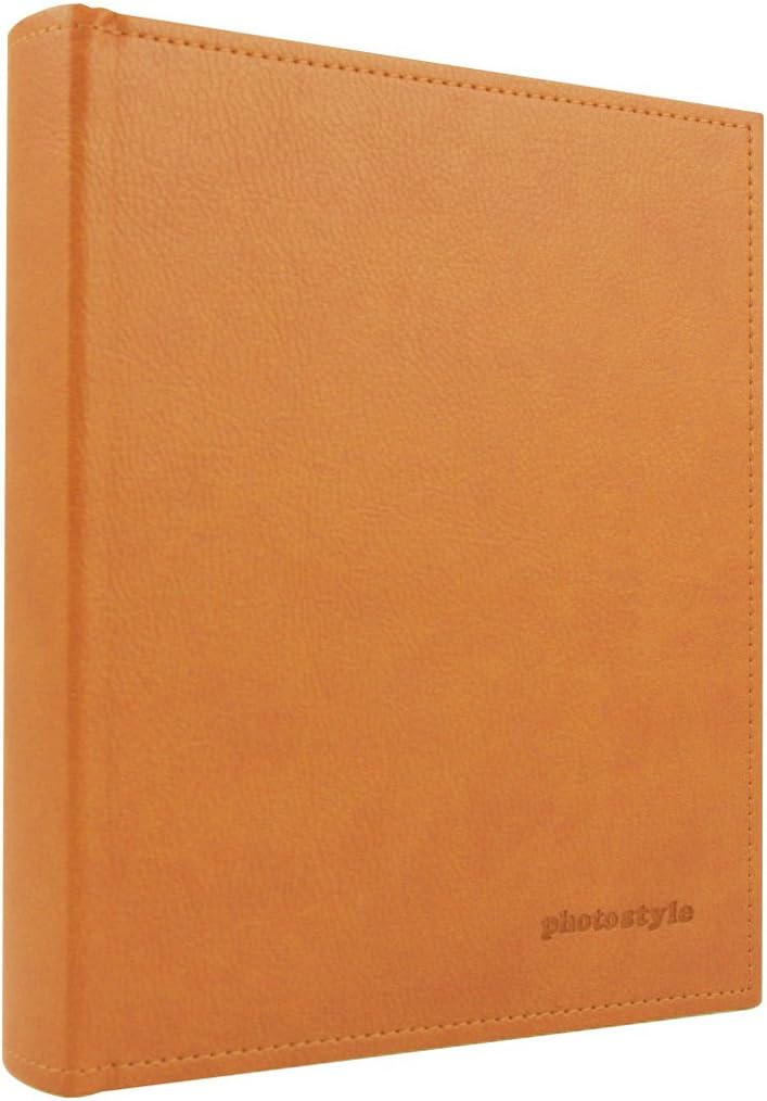 KING 70001 Leather Pocket Album L200 (L-format 2 Tiers, 2 Layers, Total Storage of 200 Sheets), Orange