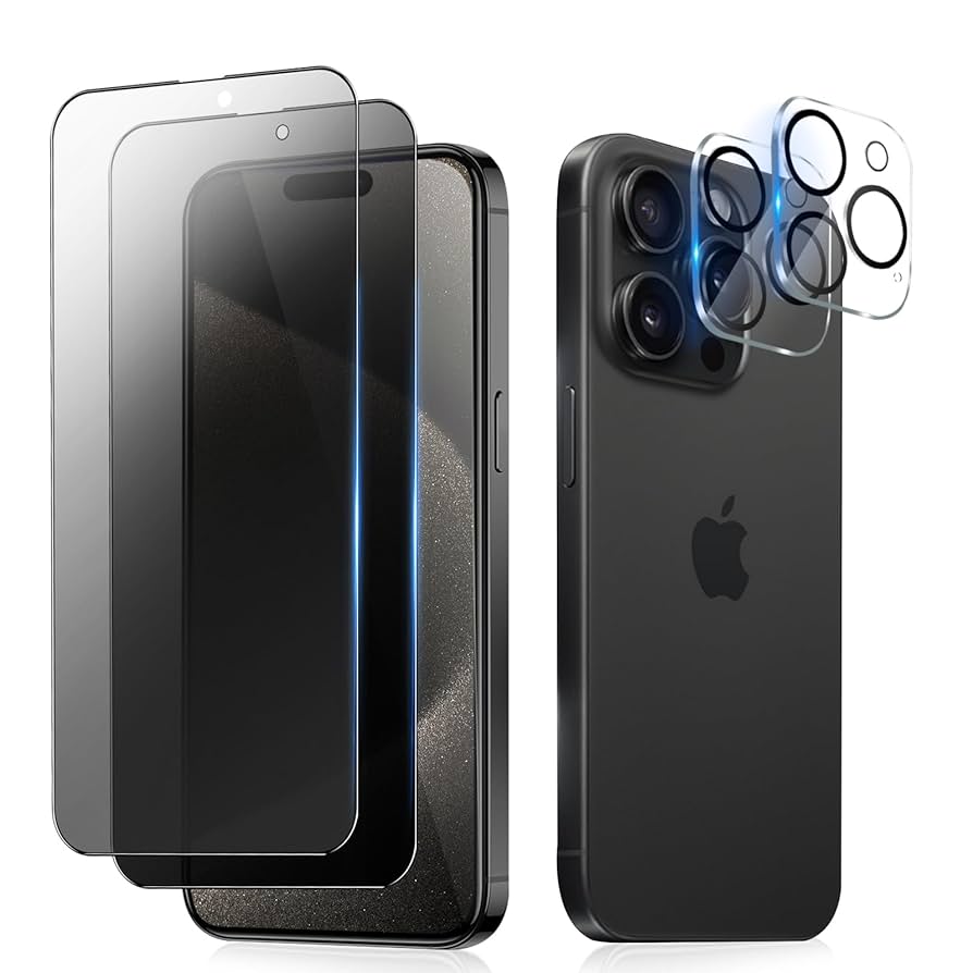 【覗き見防止フィルム】【ケース】付【美品】15promax 256GB ホワイト Amazon | 吉川優品 iPhone 15 Pro max用 ガラスフィルム 覗き見