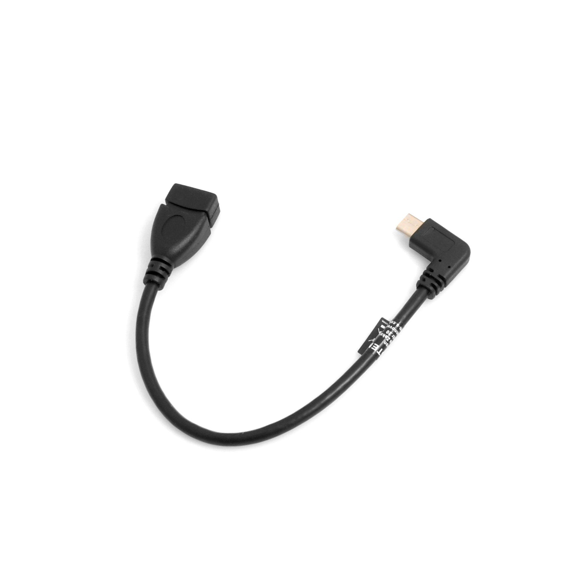 System-S OTG On The Go Host USB A 3.0 (żeński) na USB 3.1 typ C (Male), wtyczka kątowa 90 stopni, kabel do transmisji danych, przedłużacz 22 cm