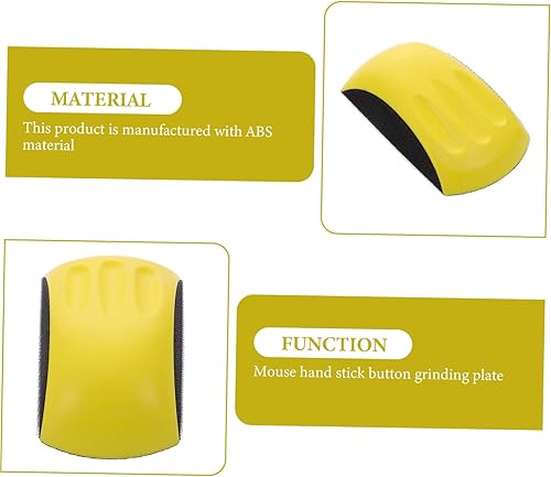 Miniatura 6 de Bloque de lijado manual en forma de ratón, almohadilla de pulido de diseño ergonómico para comodidad Material para espacios reducidos Reemplazo