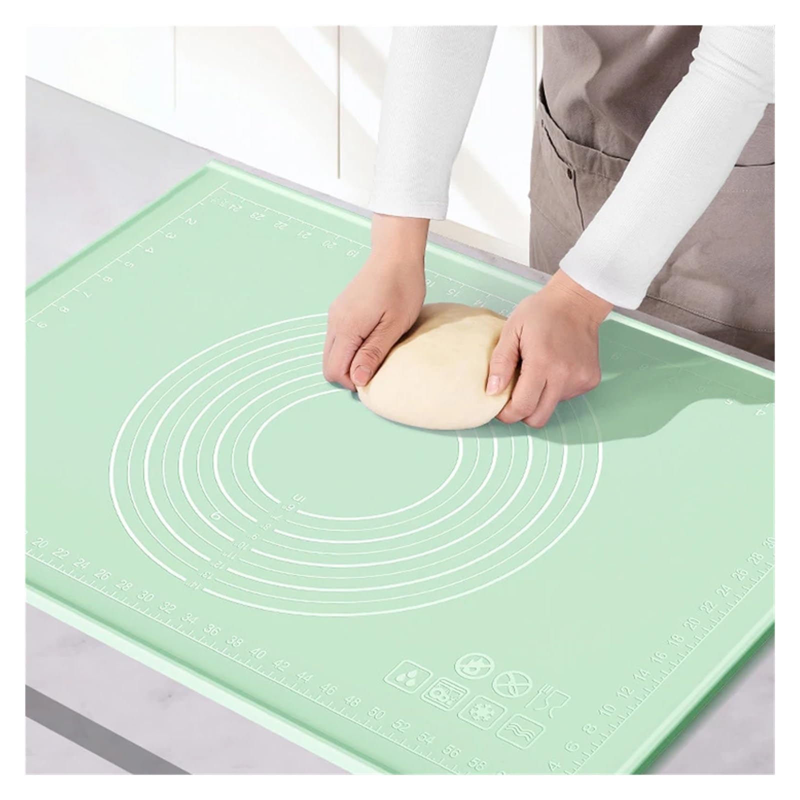 Antihafte rutschfeste Backunterlage 1PC Silikon Backen Verwenden Matte Antihaft Pizza Teig Gebäck Nudel Kneten Pad Blatt Küche Werkzeuge (Color : Purple, Size : 60x80cm)
