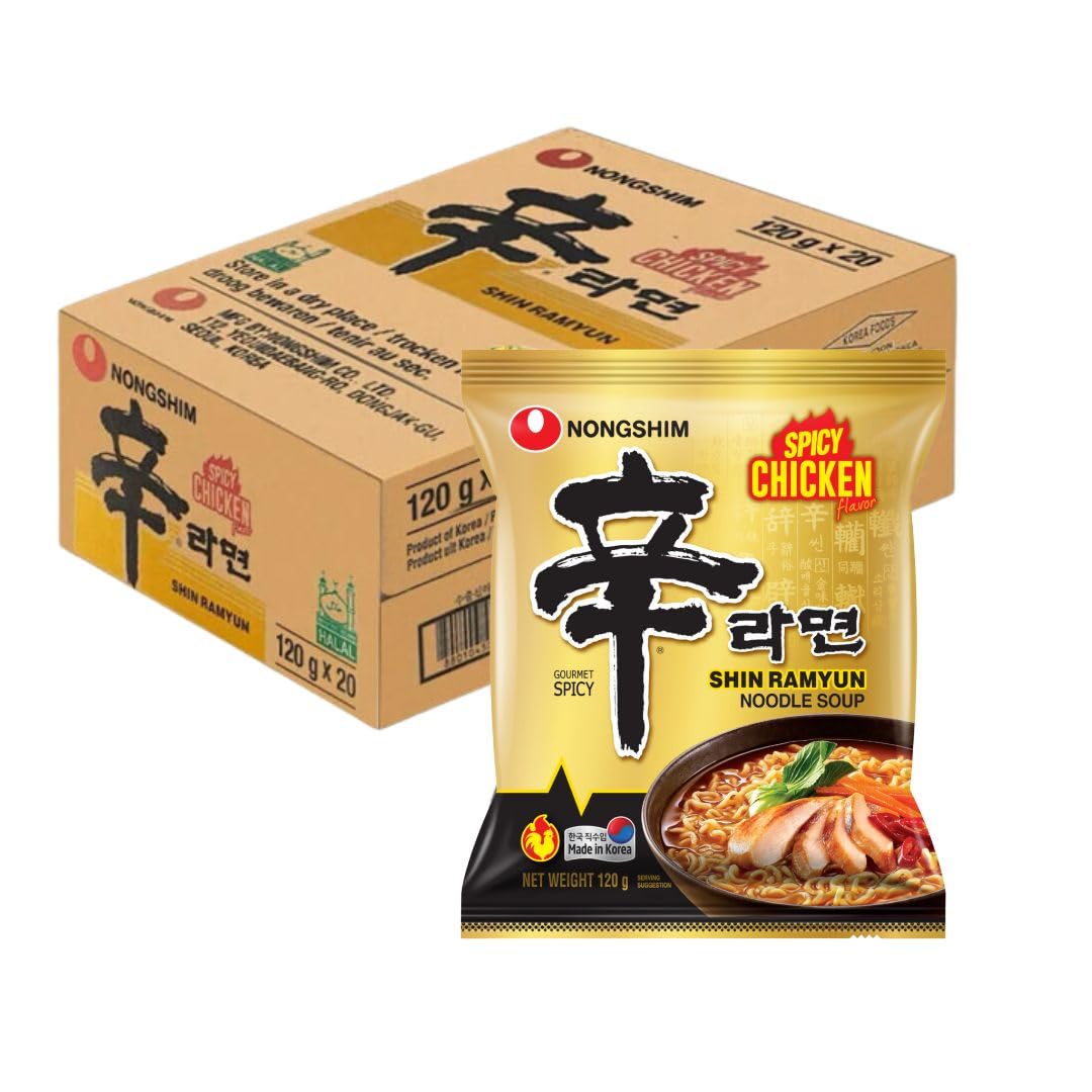 Caja Shin Ramyun Pollo | Ramen Coreano Instantáneo | Pack 20 | 120g