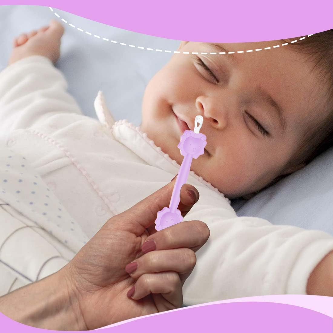 GXGM 1 pinces de nettoyage nasales pour bébé Gadget cure nez bebe pour bébés et tout-Pour enlever le cérumen，pourpre
