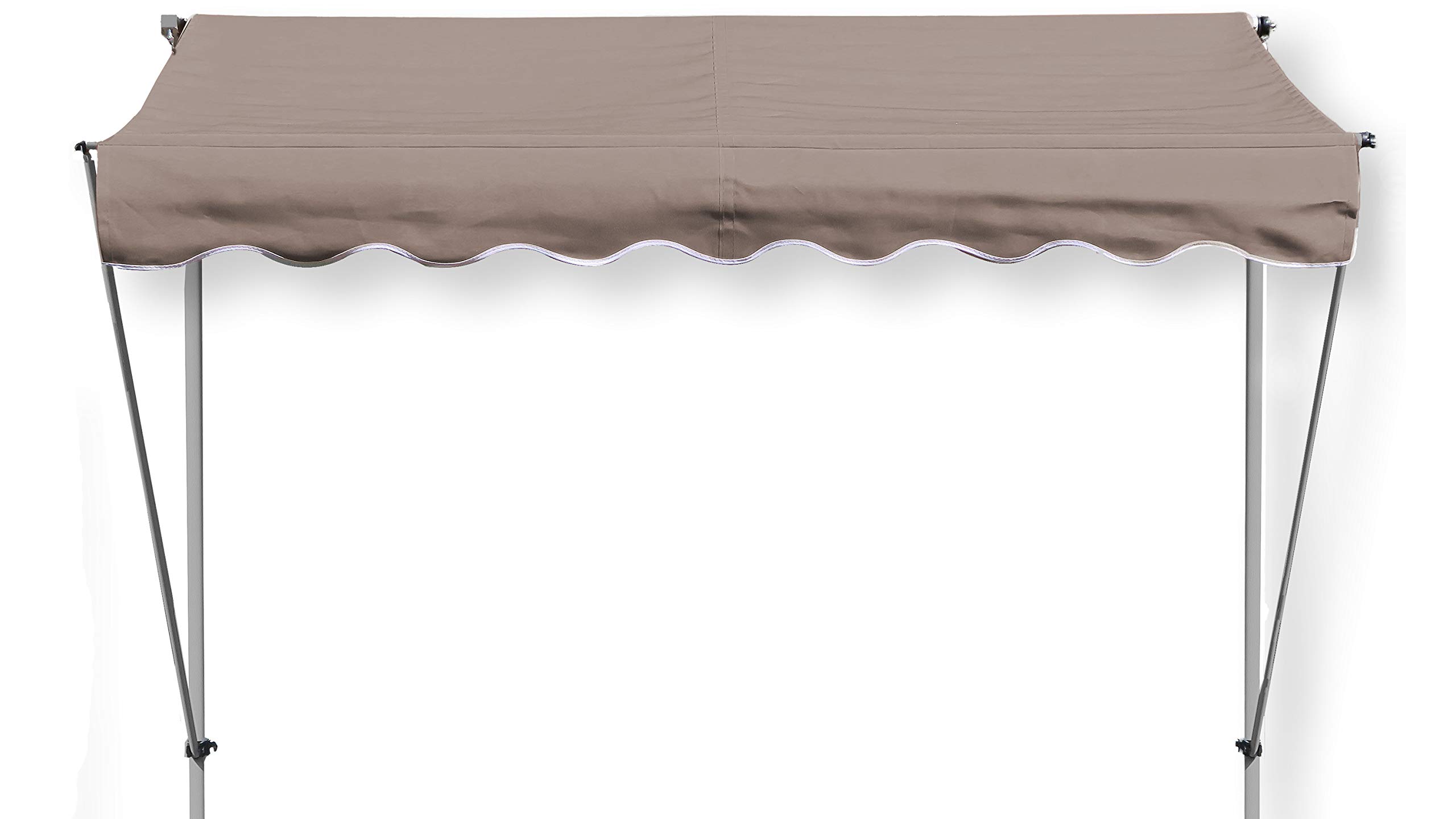 GRASEKAMP Klemmmarkise Ontario 205x130cm Taupe, höhenverstellbar 200-320cm