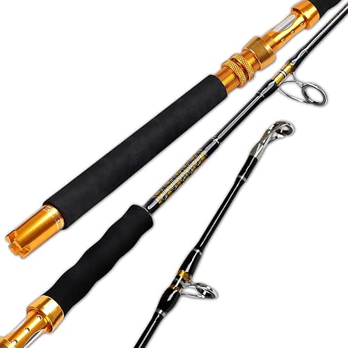 Fiblink Saltwater Jigging Spinning Rod 1-Piece Heavy Jig Fishing Rod