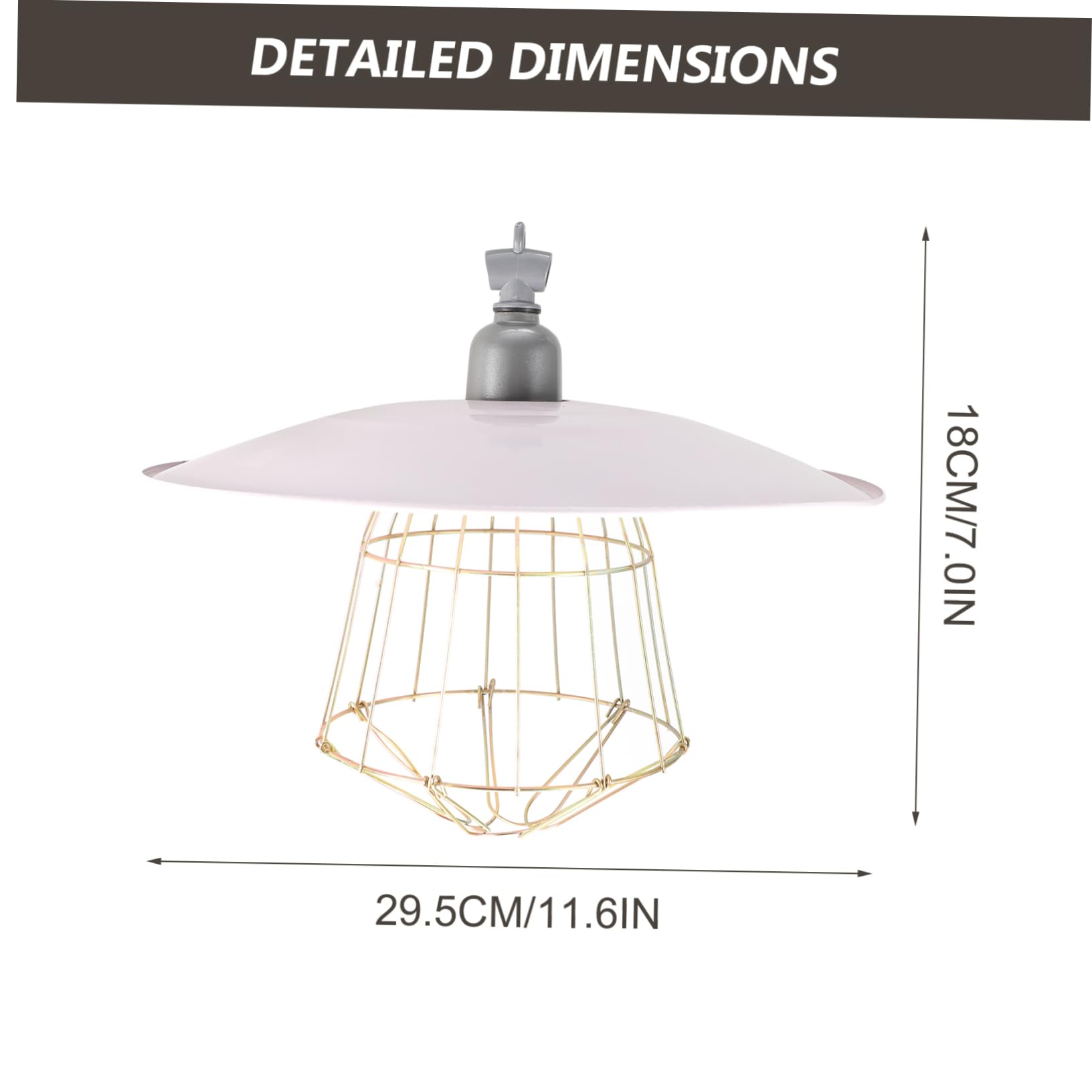 Lampada Riscaldante per Piccoli Maiali in Ferro, Bianca | Montaggio Semplice, Protezione Anti-scottatura, per Allevamento di Bestiame e Pollame