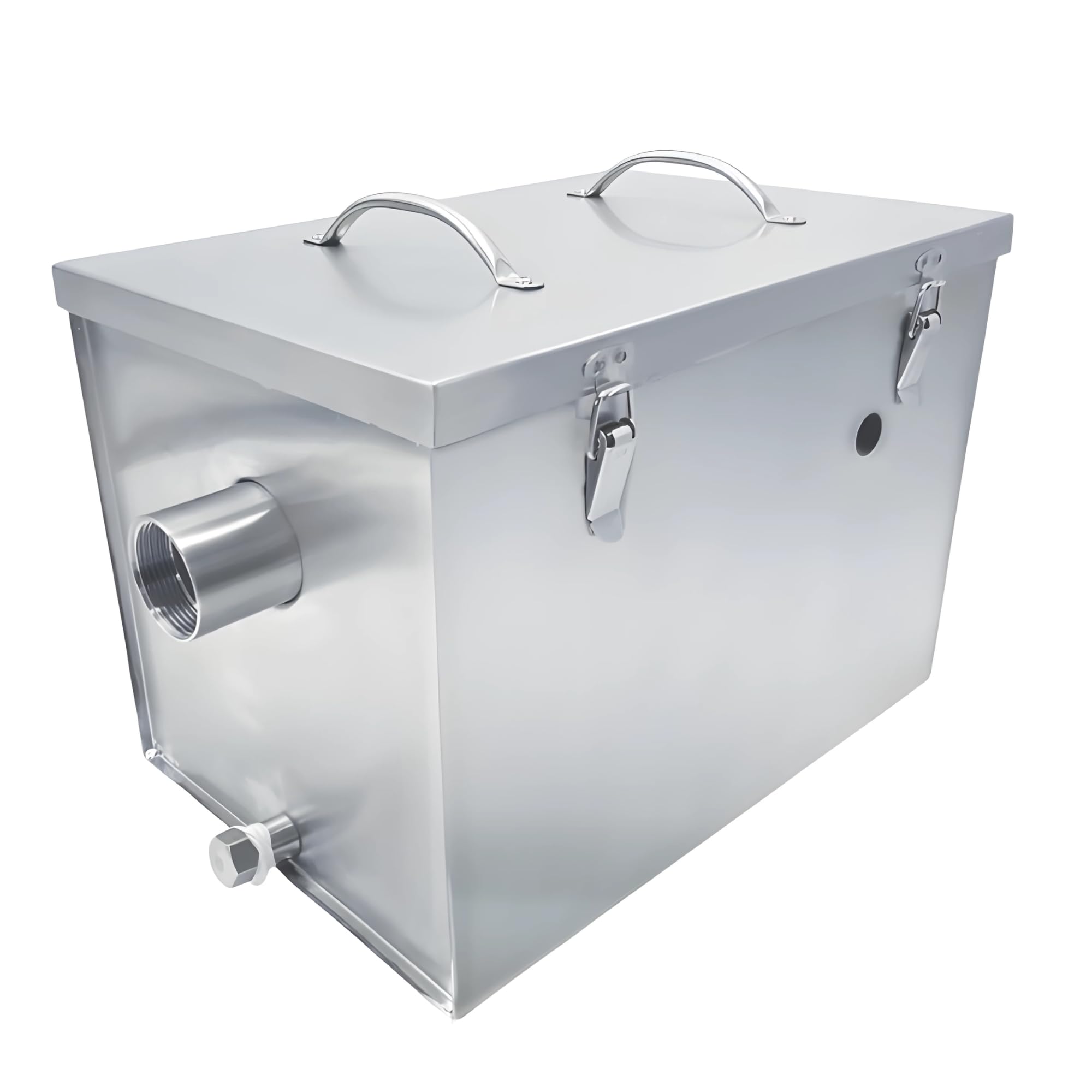 Séparateur de Graisse en Acier Inoxydable SS304 – Compact et Efficace – Facile à Installer – Idéal pour Cuisines Professionnelles et Restaurants (Avec vanne de vidange)