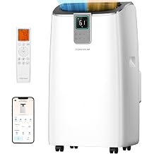 Smart Inverter Portable Air Conditioners, 16,000 BTU Dual Hose Portable AC Unit