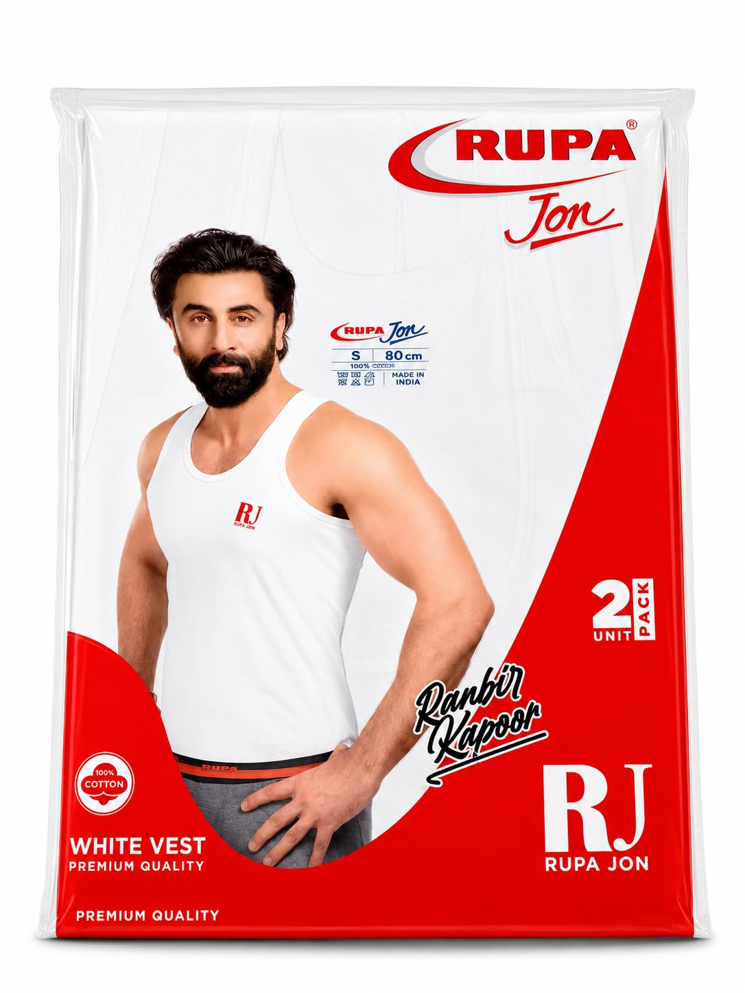 Rupa Frontline Sleeveless Vest for Men, 100% Cotton Material, Round Neck, Regular Fit, Pack of 3 White-picture-10