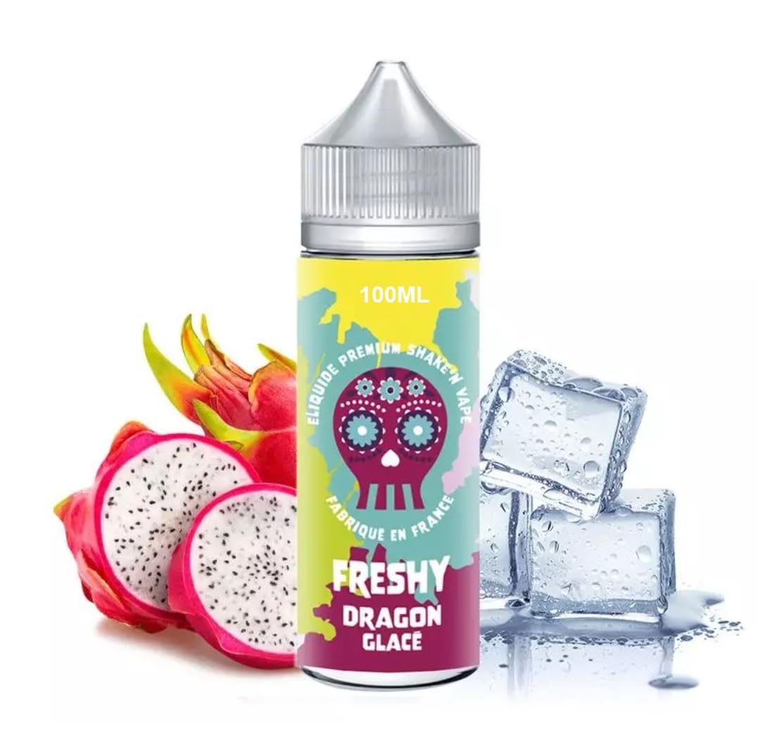 e liquide kiwi E-LIQUIDE 100ML SAVEUR FRUIT DU DRAGON GLACÉ - FRESHY - E-CIGARETTE - SANS  TABAC