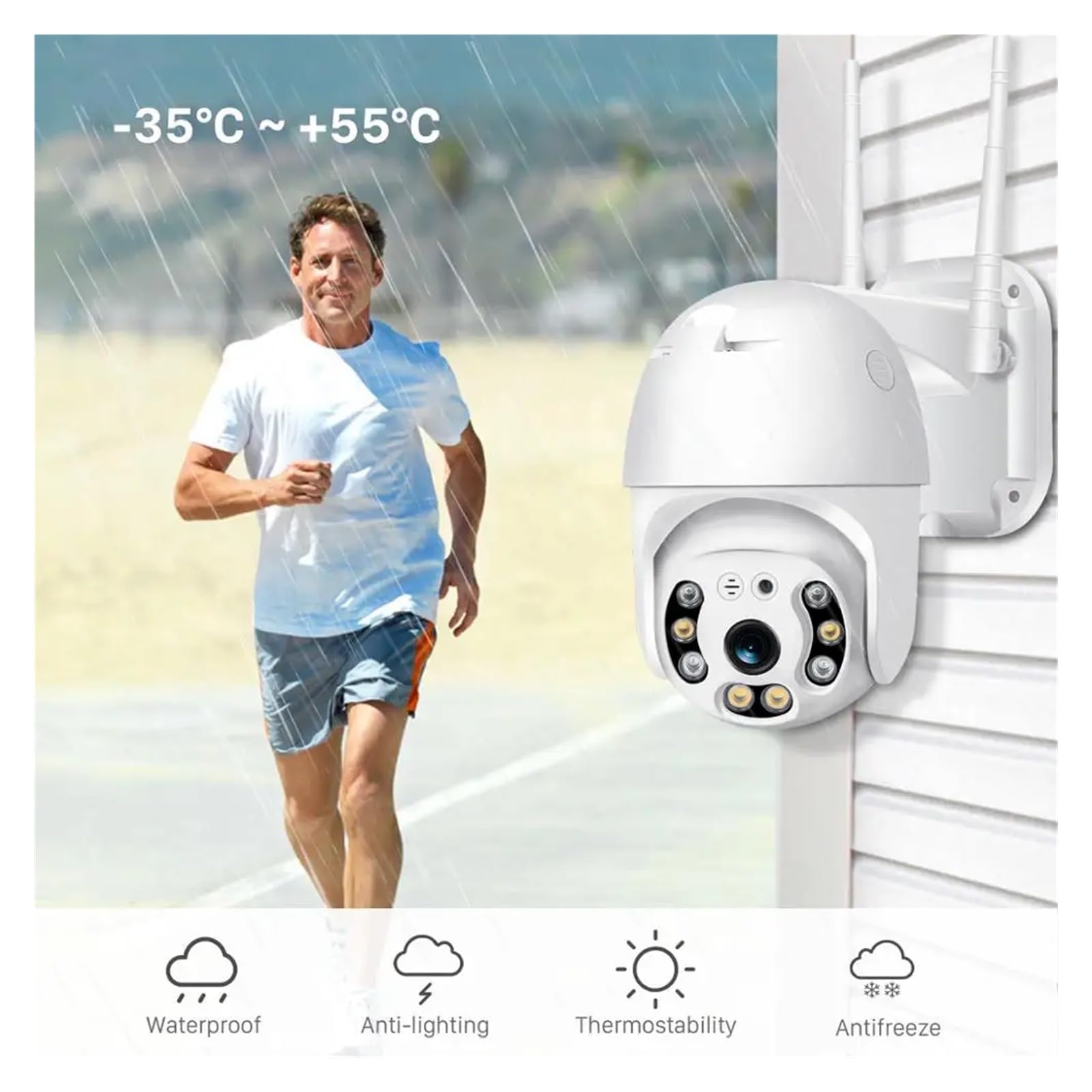 Caméra IP extérieure WiFi 1080P PTZ