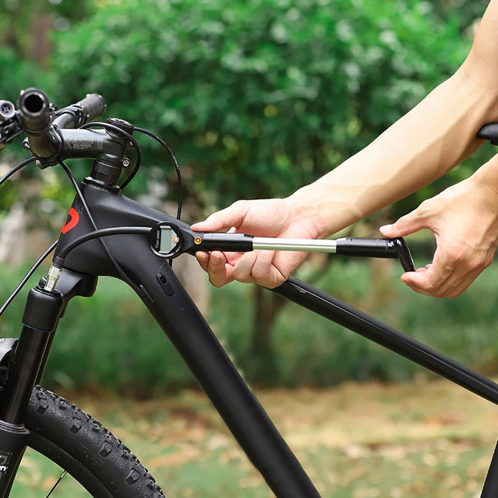 Pompa ammortizzatore per bicicletta, portatile, 320 psi, pompa ad alta pressione per forcella anteriore e sospensione posteriore