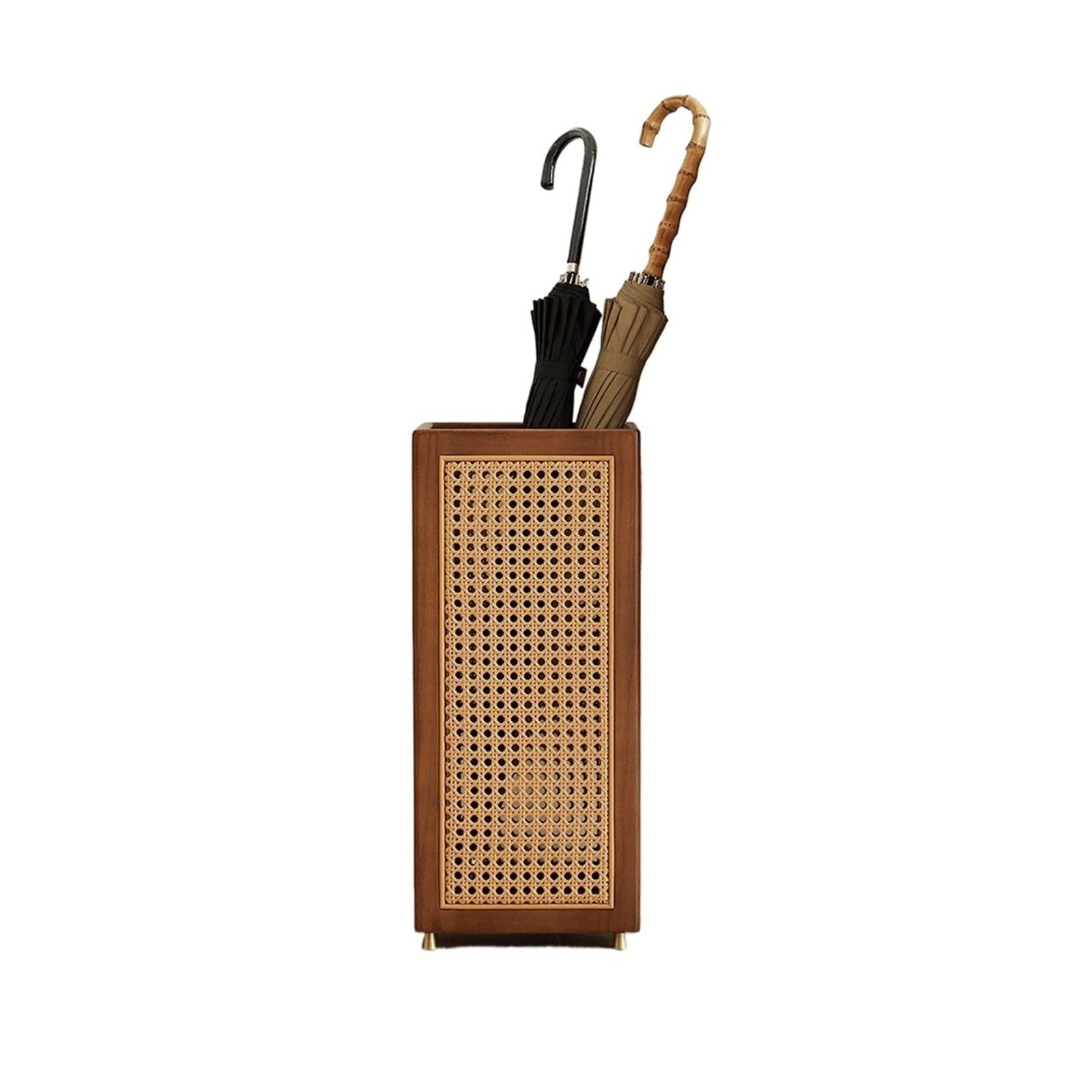 XUJUAN-0227 Umbrella Holder Wooden Umbrella Stands, Rattan Floor-standing, Storage Racks