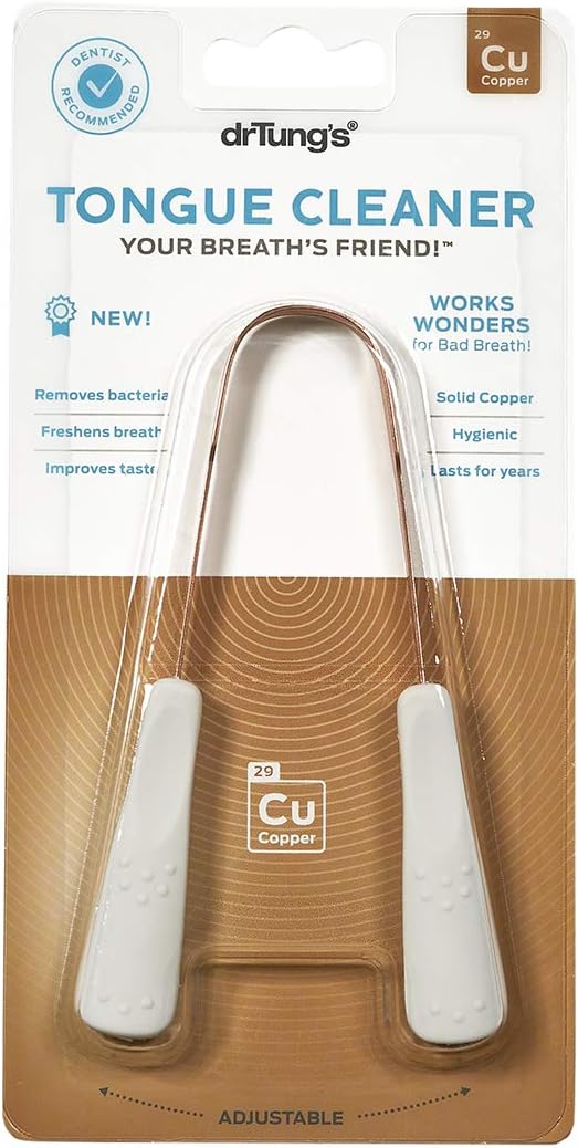 Dr Tung's COPPER TONGUE CLEANER Dental Hygiene Scraper Dr. Tungs Cu
