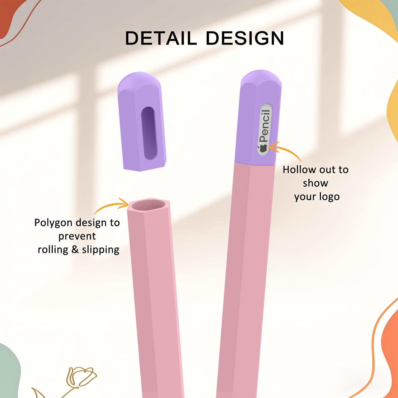 Tobfit Silicone Case for Apple Pencil (USB-C) 2023, Ultra Thin Proteative Cover Soft Skin Anti-Slip Pencil Grip Holder Compatible with Apple Pencil 3rd Generation Pink — Amazon image 4