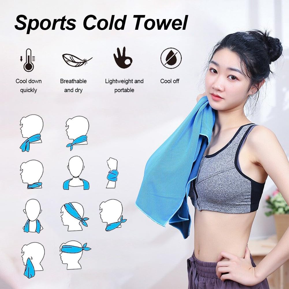 Pack De 3 Cintas Deportivas Para Pelo + Toalla De Enfriamiento - Absorben Sudor, Antideslizantes Y Cómodas