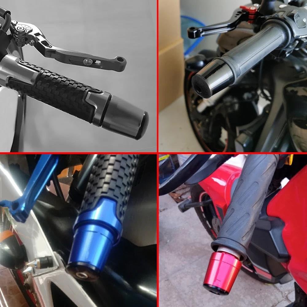 para Suzuki AN200 AN250 AN400 AN650 para Burgman AN 125 250 400 650 Motocicleta Puños Mano Tapón Extremo Barra Tapas Manillar Moto Extremo Manillar Motocicleta(Titanio)