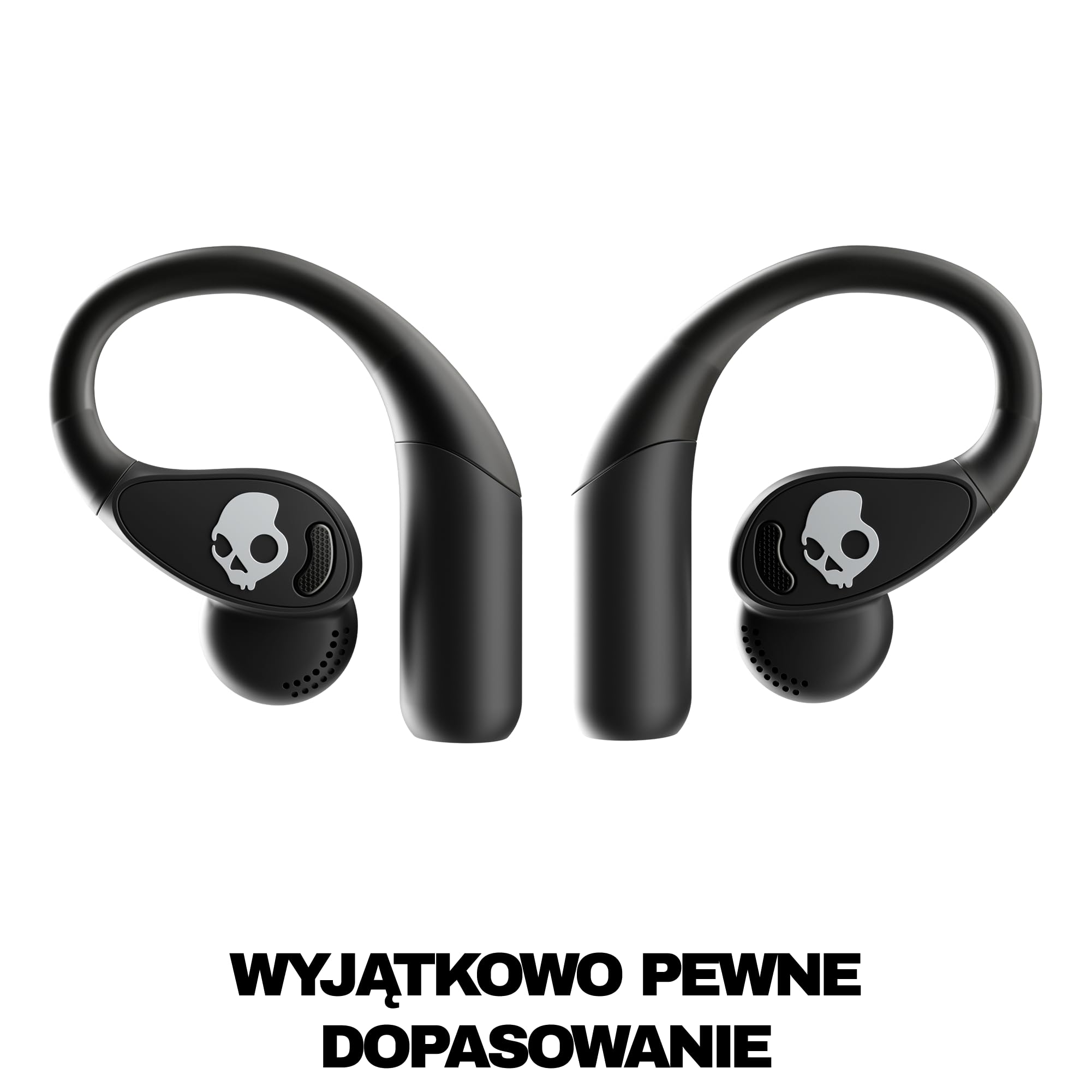 Skullcandy Push 540 Open Bezprzewodowe Słuchawki Bluetooth o Otwartej Konstrukcji, Odporne na Pot i Wodę, 42 Godz. Słuchania, Zdejmowana Opaska na Szyję, Dokładne Dopasowanie - Czarny