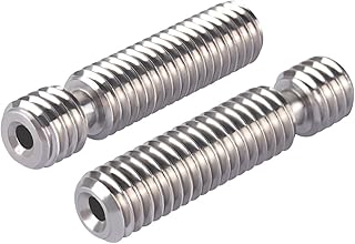 APAAZO 4pcs M6*26MM Stainless Steel Throat MK8 Heatbreak M6 Thread Hotend Compatible With 1.75mm 3mm Filament 3D Printer Parts All Metal Throats (Color : 1.75mm all metal)