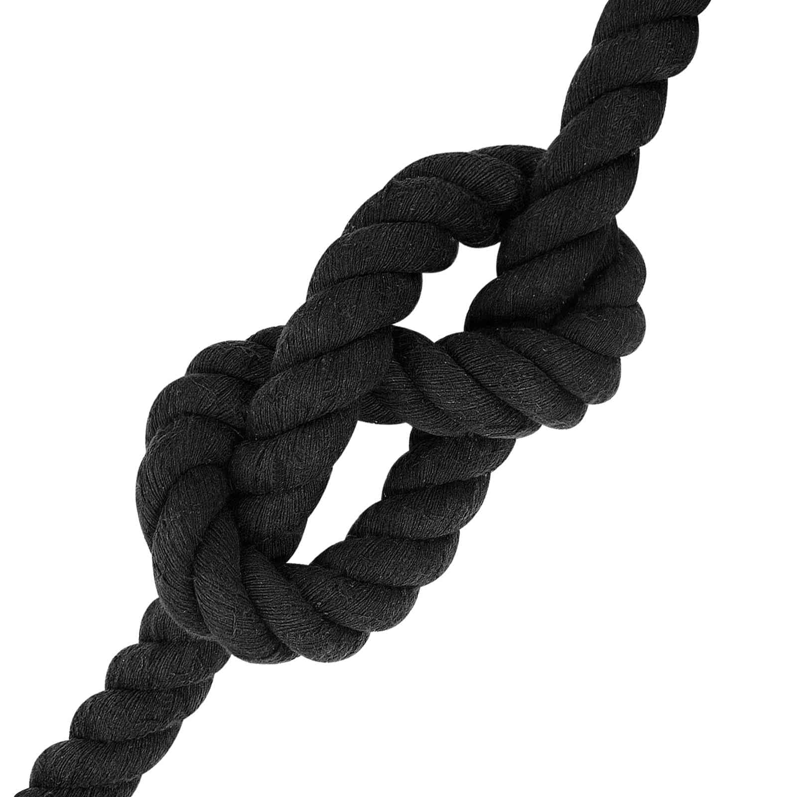 vidaXL Corde en Coton 30 mm 10 m Noir 100% Coton