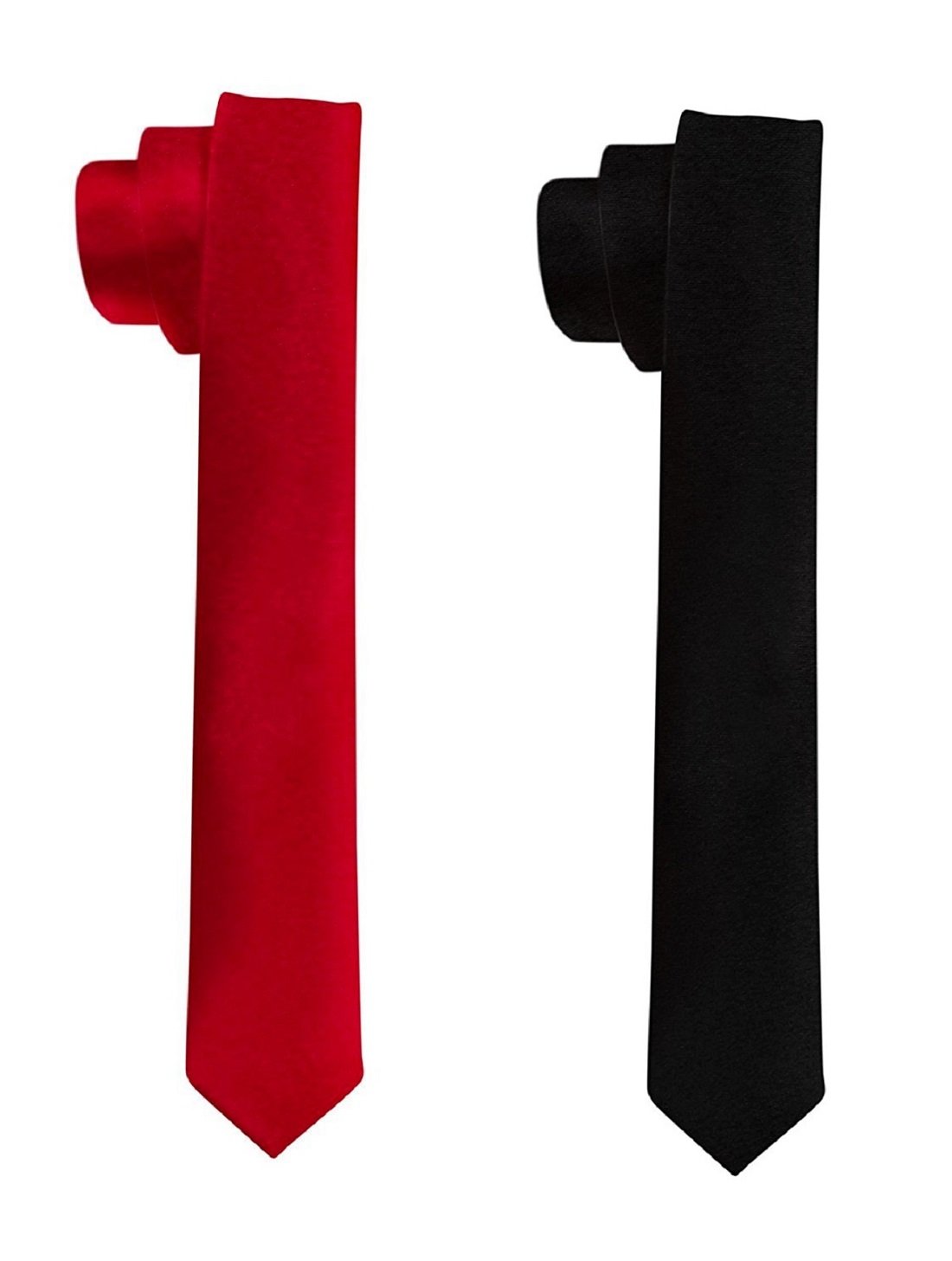 MichelangeloBoy/Men's Black and Maroon Slim Tie COMBO