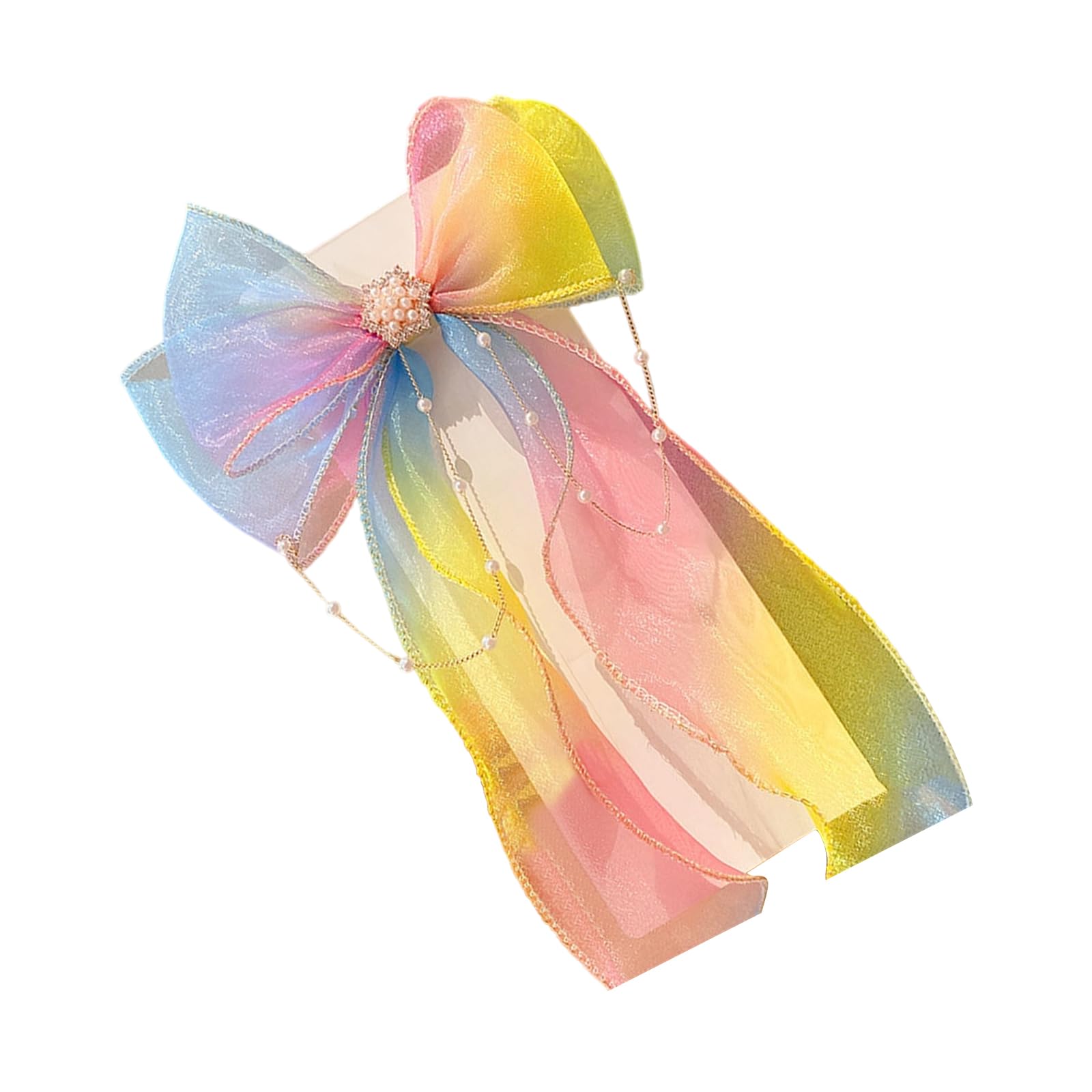MICFENY Women Hair Bow Barrette Hair Clip 2000s Side Clip Fashionable Elegant Sweet Bowknot Photo Props