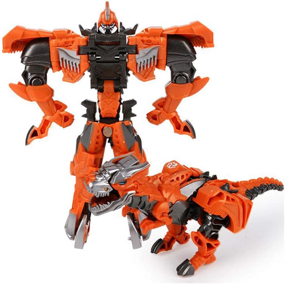 恐竜変形玩具 トランスフォーマー玩具車 変形ロボットモデル ヒーローレスキューロボット 子供のための最高の贈り物 Color Orange ロボット 子ども向けフィギュア おもちゃ Amazon