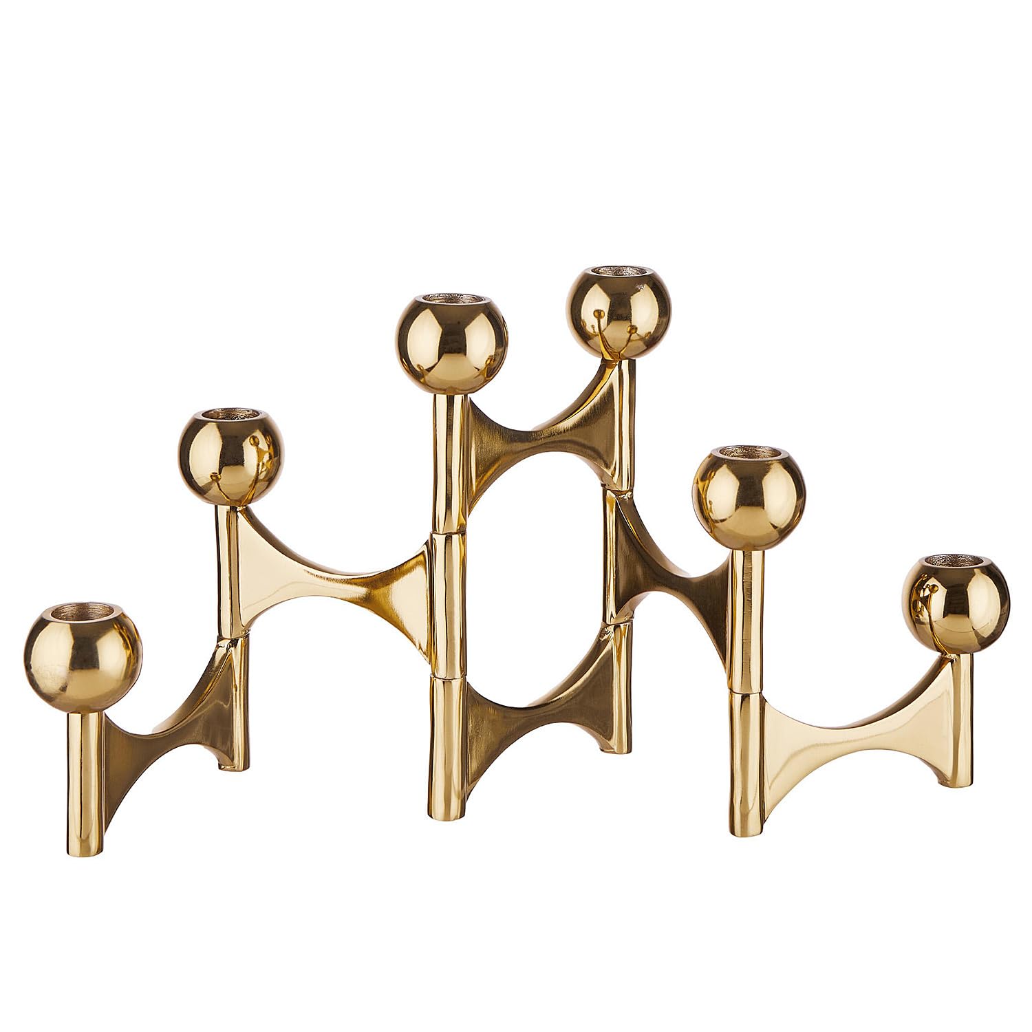 BUTLERS Kerzenhalter Aluminium - Variation - Faltbar für Stabkerzen
