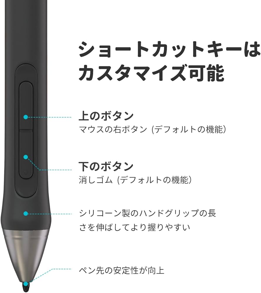 Amazon.co.jp: HUION ペンタブ ペンタブレット Inspiroy 2 8.7 x 5.4