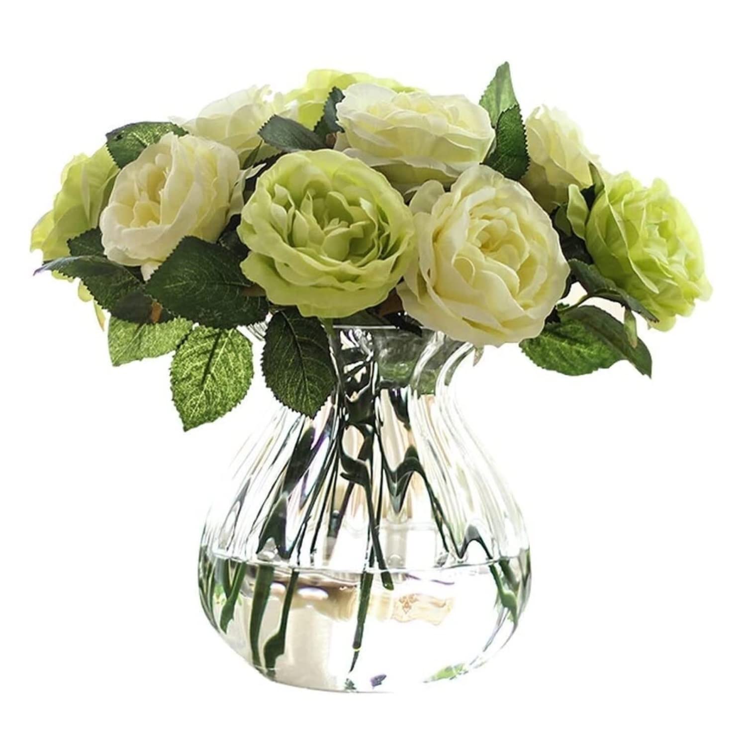 Künstliche Blumen Wunderschön Künstliche Blumen Künstliche Rosen Zweig Gefälschte Blumenvase Set Hochzeitsdeko Künstliche Blumen wie Echt