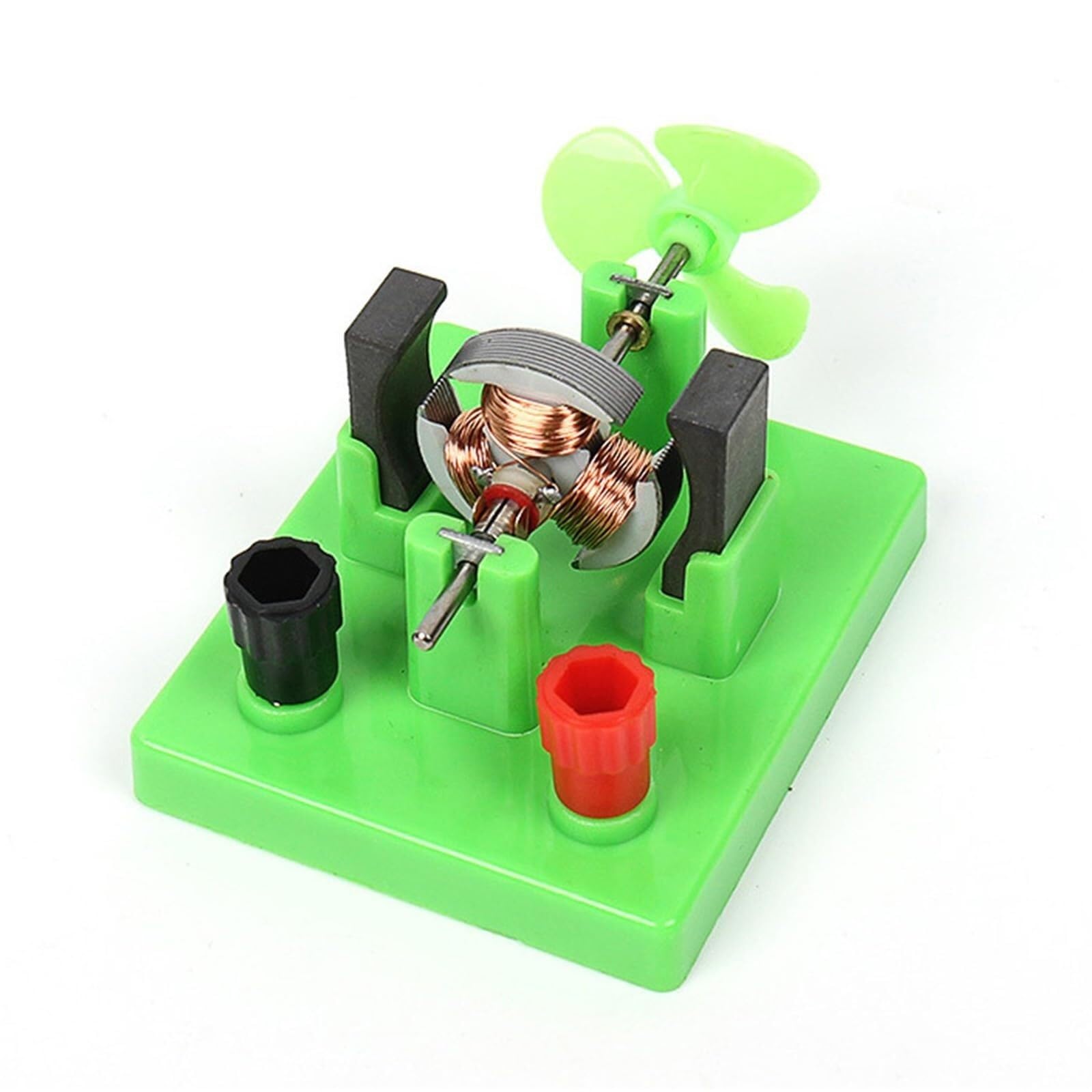 Physik-Experimentiermotor mit abnehmbarem Lüfter. Elektromagnetische Experimentierkomponenten für den Physikunterricht zur Demonstration