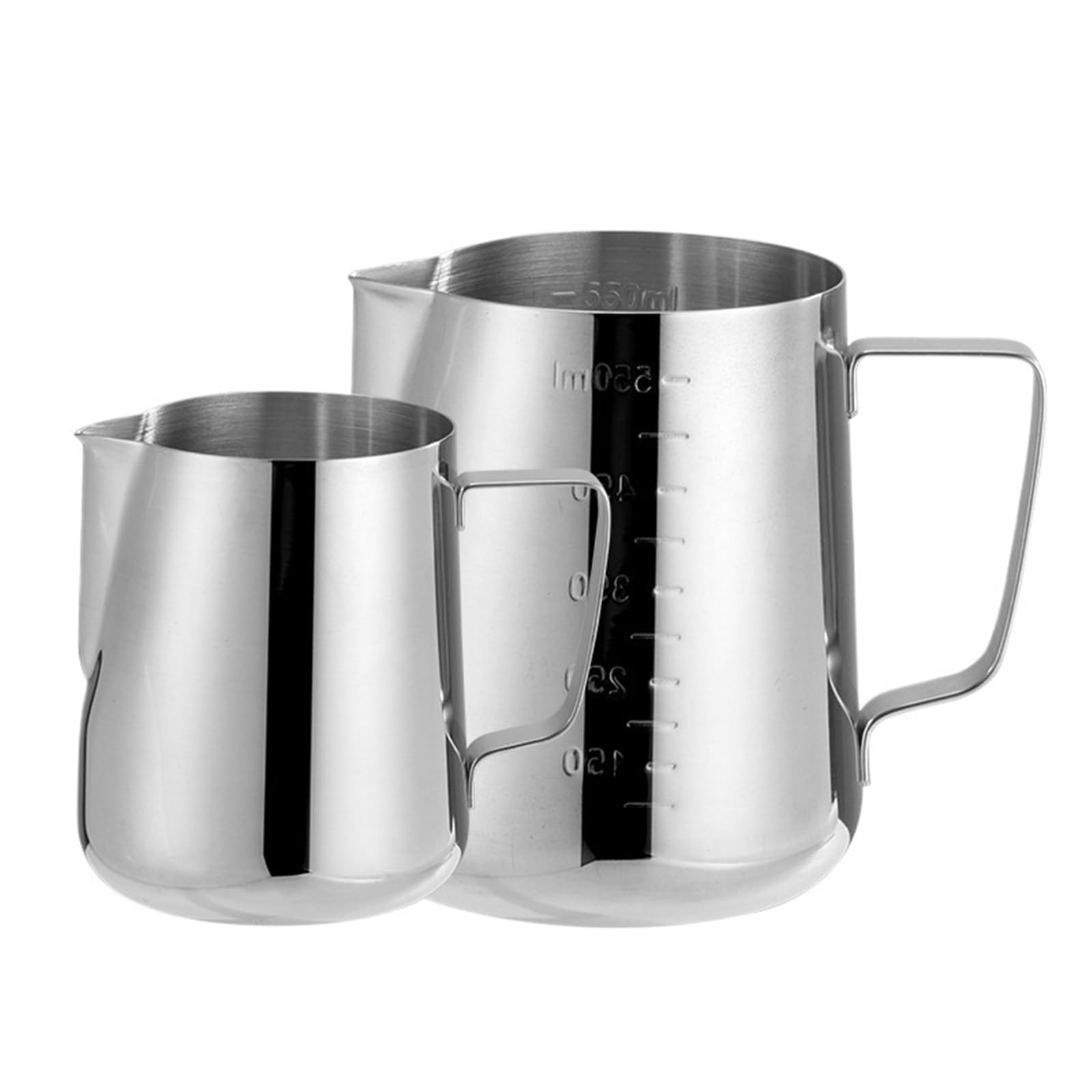 Taza De Latte Art Espesada De Acero Inoxidable Con Pico Puntiagudo Y Escala, Jarra For Espumar Latte, Taza De Leche Elegante, Utensilio For Café(1500ml without scale)