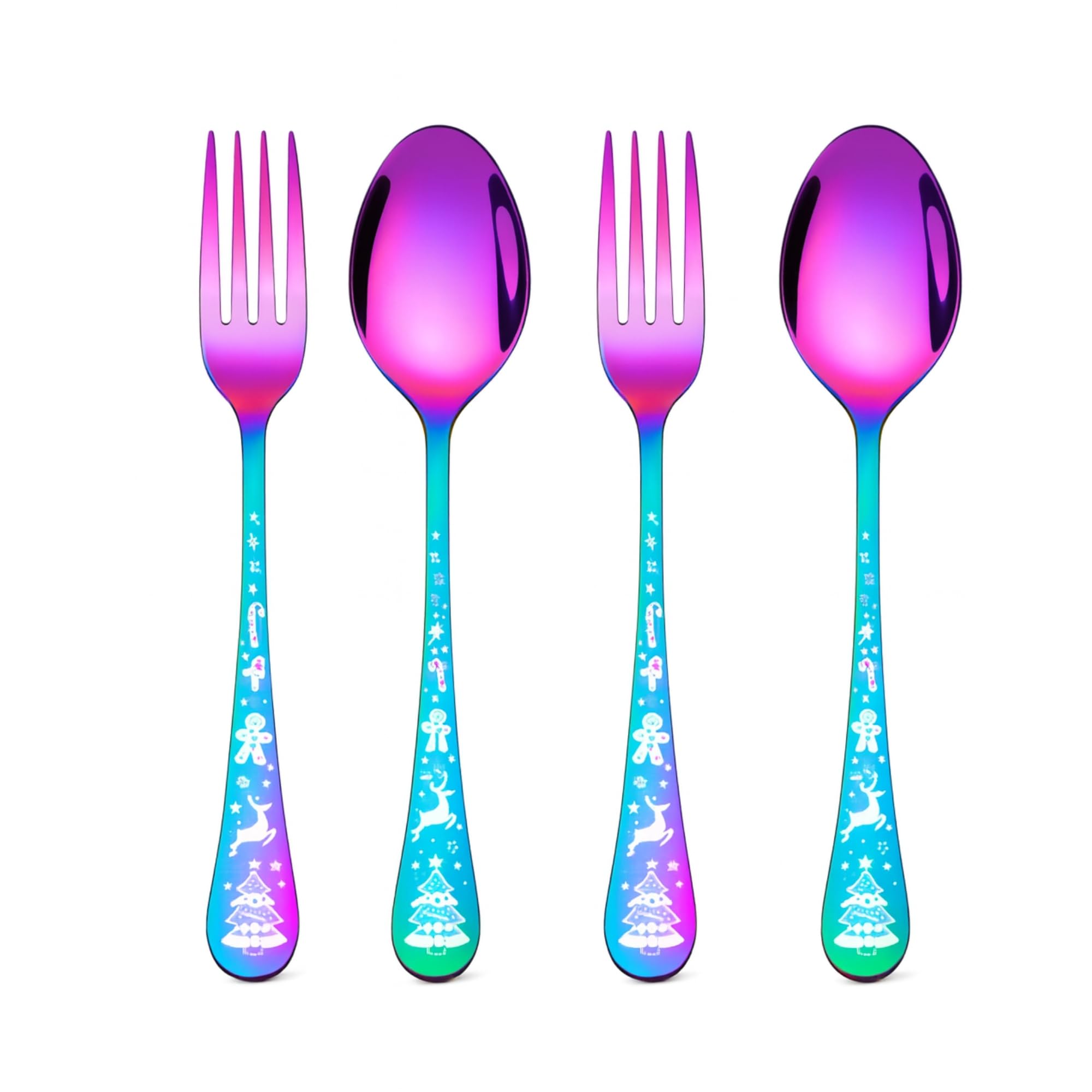 Korean Flatware Set - 4 Piece Stainless Steel -16