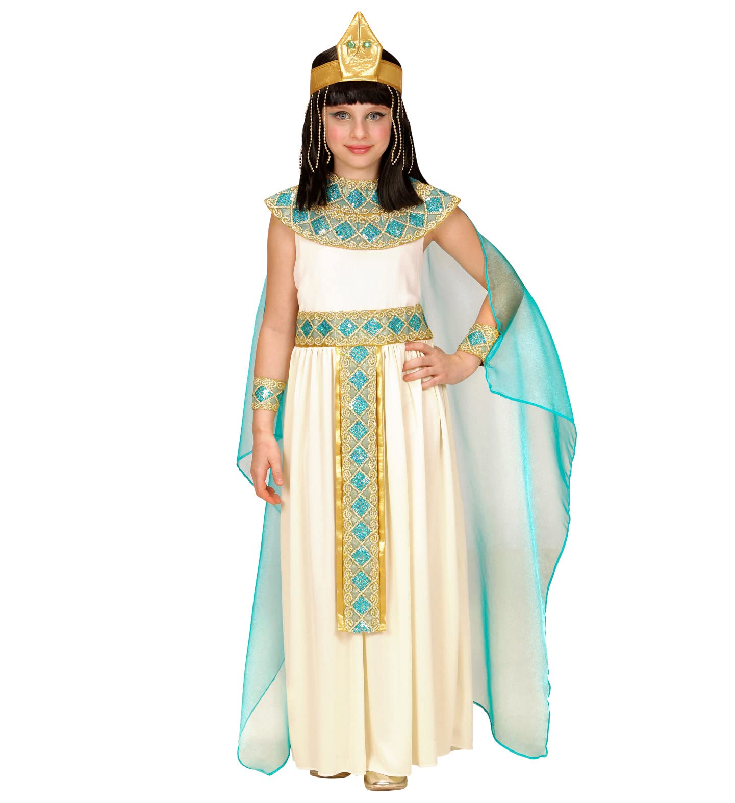 W WIDMANN MILANO Party Fashion - Costume da bambino Cleopatra, regina egiziana, dea, faraone | Costume da regina egizia in stile antico per Carnevale, feste a tema e feste a tema