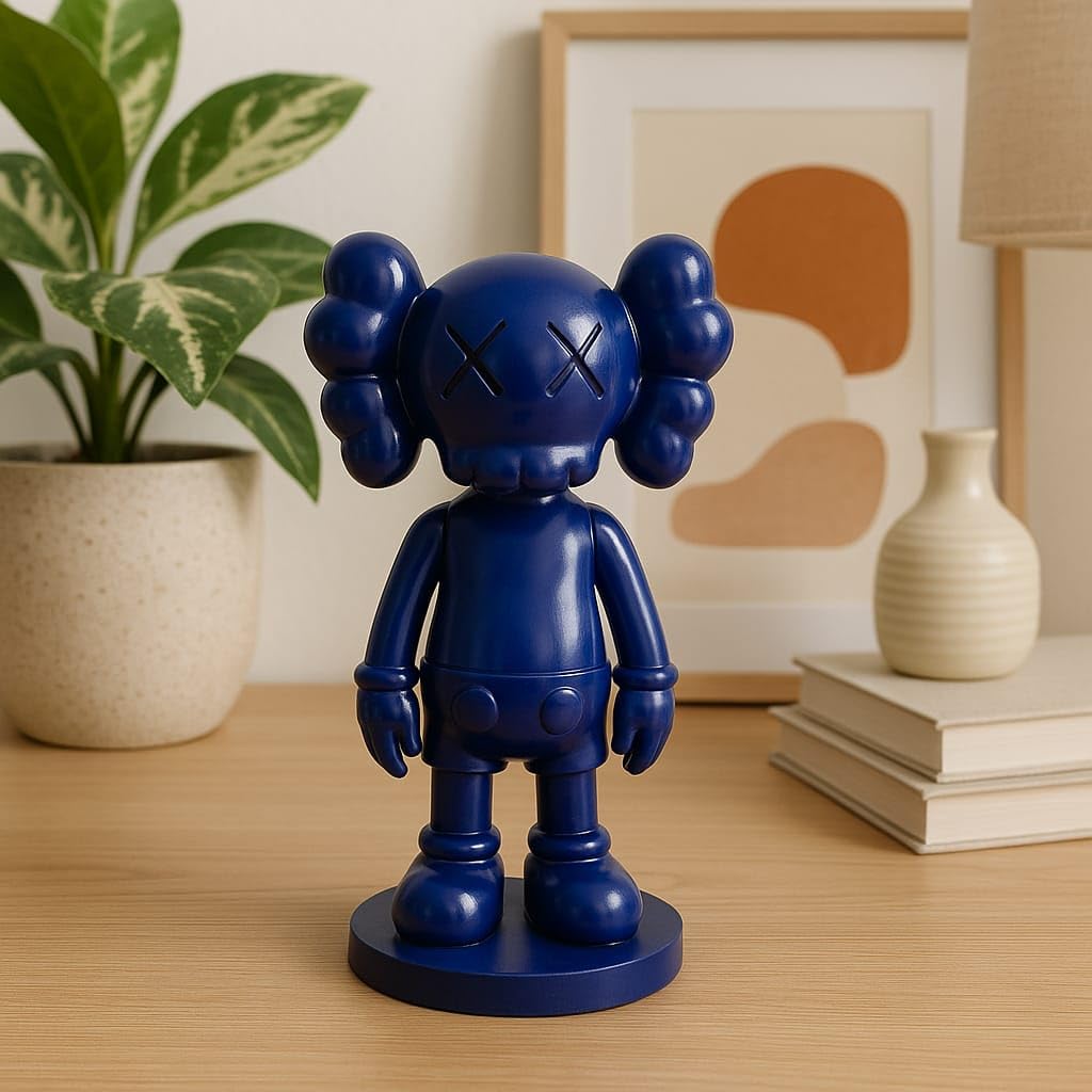 Gifts- Blue KAWS bobblehead Action Figures| Polystone Action Figurine| Size 12-8 cm