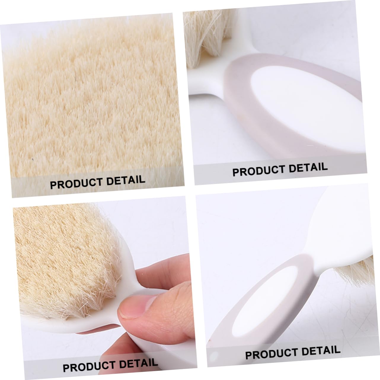 Beatifufu Infant Hair Care Kit 2pc Wool Brush Set Gentle Shower Brush for Baby's Hair