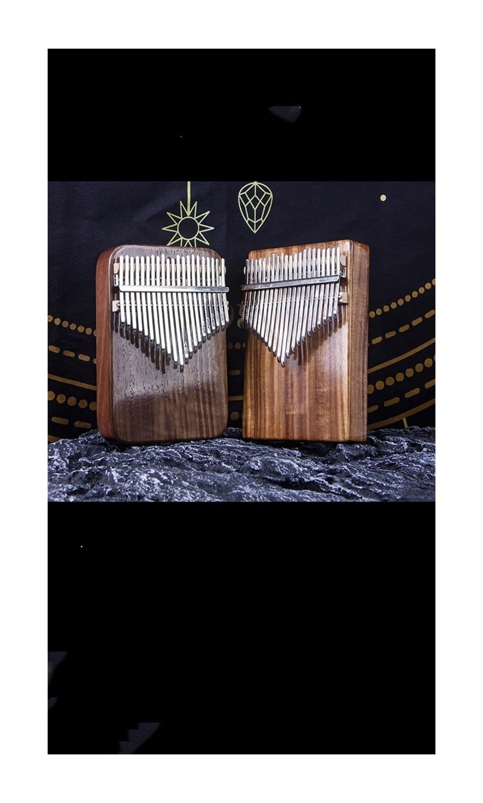 Kalimba Kalimba mini mały instrument muzyczny 21-tonowy instrument muzyczny w kształcie konstelacji czarnego orzecha