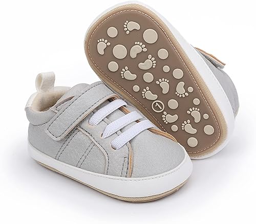 Tenis de tobillo alto unisex para bebés, niños y niñas, suela de goma suave, zapatos de cuna para niños pequeños
